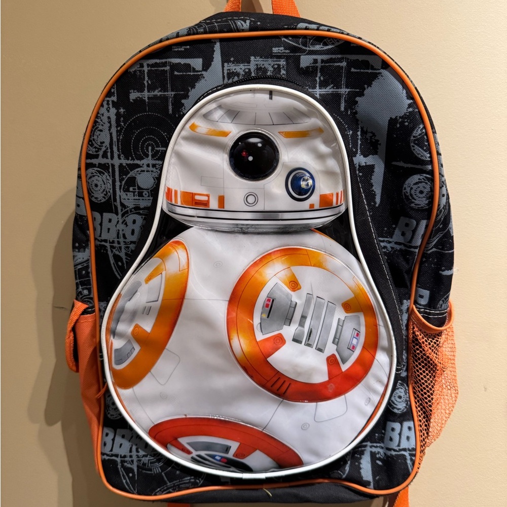 Disney Star Wars BB-8 Astromech Droid Kids' Backpack Orange Black School Bag